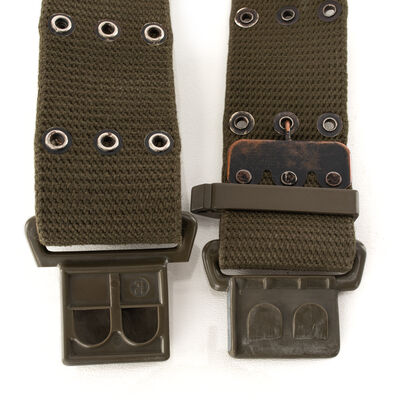 Austrian OD Web Belt w/ Eagle Buckle | Issued, , large